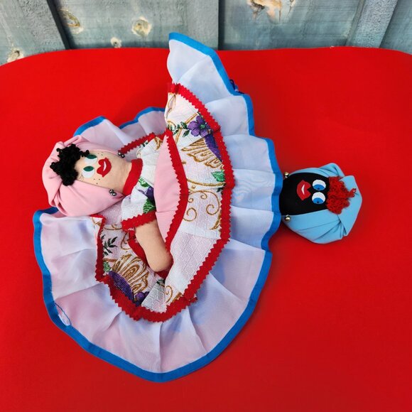 Topsy Turvy Doll Vintage Folk Art Doll - Picture 7 of 7